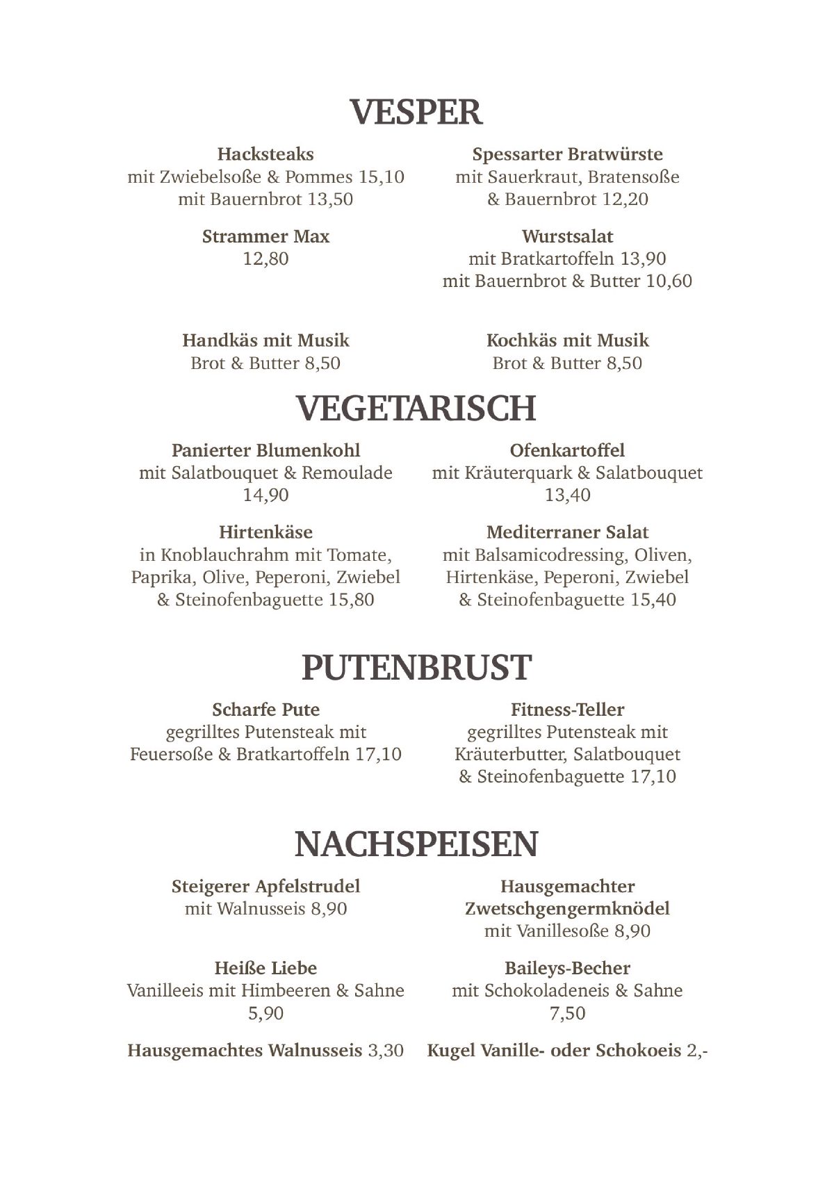 Speisekarte, Seite 4 von 6